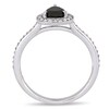 Thumbnail Image 4 of Previously Owned - 1-1/5 CT. T.W. Pear Black and White Diamond Frame Vintage-Style Engagement Ring in 10K White Gold