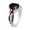 Thumbnail Image 2 of Previously Owned - Enchanted Disney Villains Maleficent Onyx and Black Diamond Ring in Sterling Silver and 10K Rose Gold