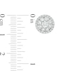 Thumbnail Image 3 of Previously Owned - 1 CT. T.W.  Lab-Grown Diamond Double Frame Stud Earrings in 14K White Gold (F/SI2)
