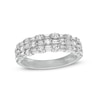 Thumbnail Image 0 of Previously Owned - 1 CT. T.W. Baguette and Round Diamond Alternating Multi-Row Band in 10K White Gold
