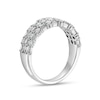 Thumbnail Image 1 of Previously Owned - 1 CT. T.W. Baguette and Round Diamond Alternating Multi-Row Band in 10K White Gold