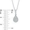 Thumbnail Image 3 of Previously Owned - 1/4 CT. T.W. Pear-Shaped Multi-Diamond Frame Pendant in 10K White Gold