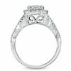 Thumbnail Image 2 of Previously Owned - 1-1/5 CT. T.W. Diamond Cluster Bridal Set in 14K White Gold