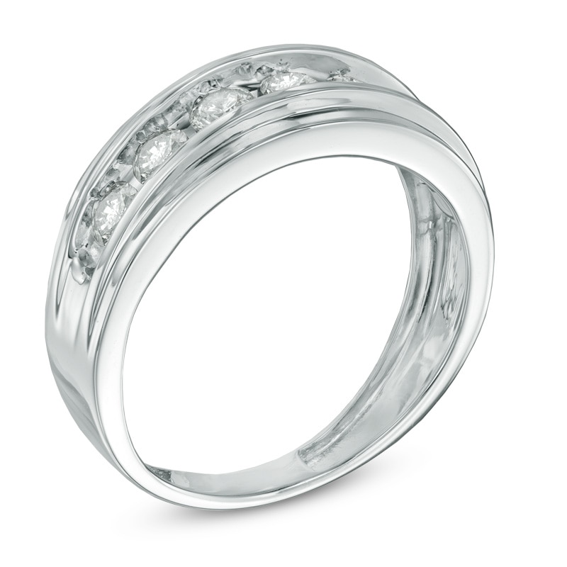 Main Image 2 of Previously Owned - 1 CT. T.W. Diamond Comfort Fit Band in 10K White Gold