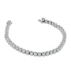 Thumbnail Image 2 of Previously Owned - 2 CT. T.W. Diamond Flower Bracelet in 14K White Gold