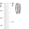Thumbnail Image 2 of Previously Owned - 1/2 CT. T.W. Round and Baguette Diamond Hoop Earrings in 10K White Gold