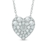 Thumbnail Image 1 of Previously Owned - 1/2 CT. T.W. Composite Diamond Heart-Shaped Pendant in 10K White Gold