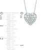 Thumbnail Image 2 of Previously Owned - 1/2 CT. T.W. Composite Diamond Heart-Shaped Pendant in 10K White Gold