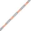 Thumbnail Image 1 of Previously Owned - 1/4 CT. T.W. Diamond Three Stone Bar Bracelet in 10K Rose Gold