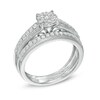 Thumbnail Image 2 of Previously Owned - 1/2 CT. T.W. Multi-Diamond Vintage-Style Bridal Set in 10K White Gold