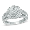 Thumbnail Image 1 of Previously Owned - 1 CT. T.W. Multi-Diamond Alternating Frame Ring in 10K White Gold