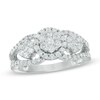 Thumbnail Image 1 of Previously Owned - 1 CT. T.W. Multi-Diamond Three Stone Frame Engagement Ring in 10K White Gold