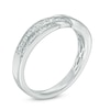 Thumbnail Image 2 of Previously Owned - 1/4 CT. T.W. Diamond Twisting Wedding Band in 10K White Gold