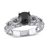 Thumbnail Image 1 of Previously Owned - 2 CT. T.W. Black and White Diamond Vintage-Style Engagement Ring in 10K White Gold