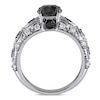 Thumbnail Image 3 of Previously Owned - 2 CT. T.W. Black and White Diamond Vintage-Style Engagement Ring in 10K White Gold
