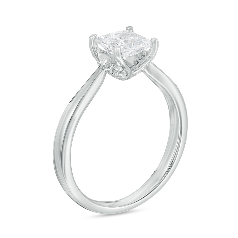 Main Image 2 of Previously Owned - Love's Destiny by Peoples 1 CT. T.W.  Princess-Cut Diamond Engagement Ring in 14K White Gold