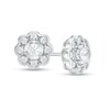 Thumbnail Image 1 of Previously Owned - 1/2 CT. T.W. Diamond Flower Frame Stud Earrings in 10K White Gold