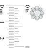Thumbnail Image 2 of Previously Owned - 1/2 CT. T.W. Diamond Flower Frame Stud Earrings in 10K White Gold