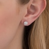 Thumbnail Image 2 of Previously Owned - 1/2 CT. T.W. Multi-Diamond Frame Stud Earrings in 10K White Gold