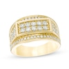 Thumbnail Image 1 of Previously Owned - 1-1/2 CT. T.W. Composite Diamond Rectangle Top Ring in 10K Gold