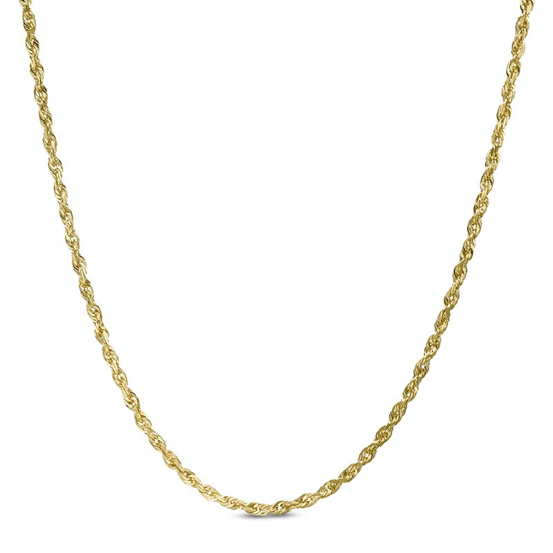Main Image 1 of Previously Owned - 1.6mm Rope Chain Necklace in Solid 10K Gold - 22"