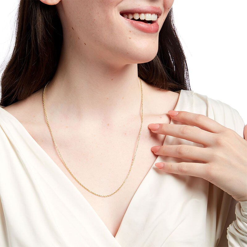 Main Image 2 of Previously Owned - 1.6mm Rope Chain Necklace in Solid 10K Gold - 22"