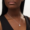 Thumbnail Image 2 of Previously Owned - 1/2 CT. T.W.  Emerald-Cut Lab-Grown Diamond Octagonal Double Frame Pendant in 14K White Gold