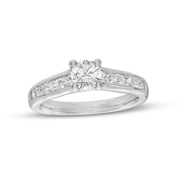 Previously Owned - 1 CT. T.W. Diamond Engagement Ring in 14K White Gold (I/I2)