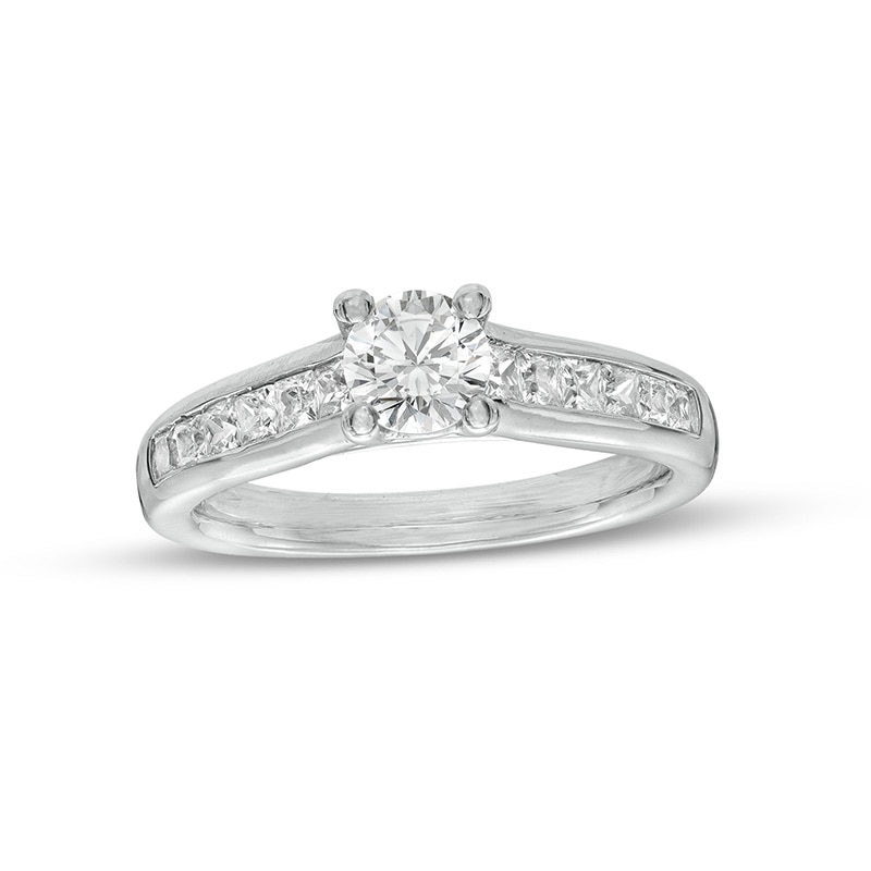 Main Image 1 of Previously Owned - 1 CT. T.W. Diamond Engagement Ring in 14K White Gold (I/I2)