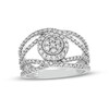 Thumbnail Image 1 of Previously Owned - 1 CT. T.W. Multi-Diamond Crossover Ring in 10K White Gold