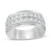 Thumbnail Image 1 of Previously Owned - 2 CT. T.W. Diamond Raised Double Row Anniversary Band in 10K White Gold