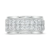 Thumbnail Image 3 of Previously Owned - 2 CT. T.W. Diamond Raised Double Row Anniversary Band in 10K White Gold