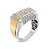 Thumbnail Image 3 of Previously Owned - 1 CT. T.W. Diamond Vertical Multi-Row Rectangle-Top Ring in 10K Two-Tone Gold