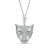 Thumbnail Image 1 of Previously Owned - Men's 1 CT. T.W. Diamond Geometrical Panther Pendant in 10K White Gold - 22"