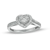 Thumbnail Image 1 of Previously Owned - 1/5 CT. T.W. Heart-Shaped Multi-Diamond Frame Ring in 10K White Gold