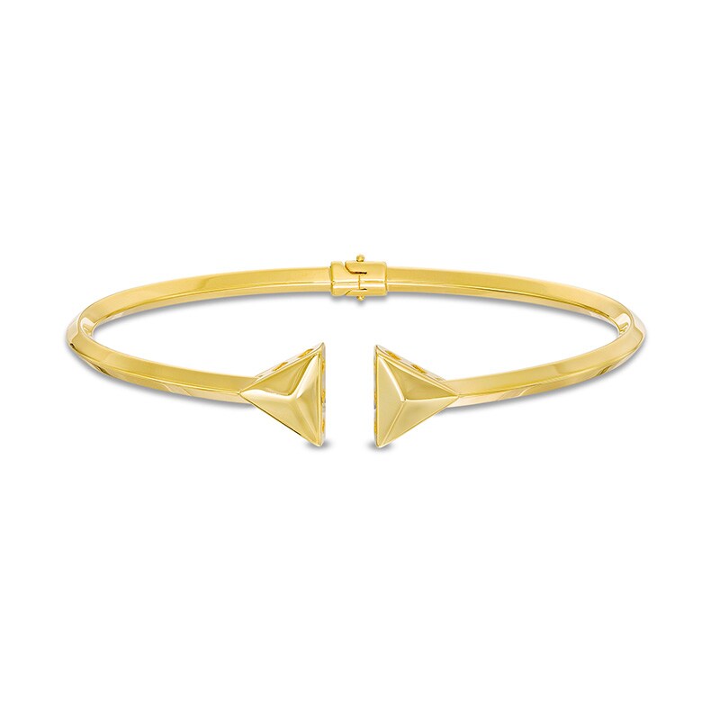Main Image 1 of Previously Owned - Etched Arrow Triangular Geometric Cuff in 10K Gold