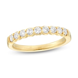 Previously Owned - 1/2 CT. T.W. Diamond Nine Stone Anniversary Band in 14K Gold