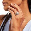 Thumbnail Image 2 of Previously Owned - 1 CT. T.W. Pear Multi-Diamond Double Frame Scallop Vintage-Style Engagement Ring in 10K White Gold
