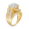 Thumbnail Image 3 of Previously Owned - 3 CT. T.W. Multi-Diamond Bypass Crossover Engagement Ring in 14K Gold (I/I2)
