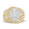 Thumbnail Image 4 of Previously Owned - 3 CT. T.W. Multi-Diamond Bypass Crossover Engagement Ring in 14K Gold (I/I2)