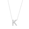 Thumbnail Image 1 of Previously Owned - 1/15 CT. T.W. Diamond "K" Initial Pendant in 10K White Gold