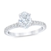 Thumbnail Image 0 of Previously Owned - Royal Asscher® 1 CT. T.W. Oval Diamond Engagement Ring in 14K White Gold