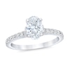 Thumbnail Image 1 of Previously Owned - Royal Asscher® 1 CT. T.W. Oval Diamond Engagement Ring in 14K White Gold