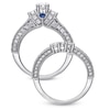 Thumbnail Image 2 of Previously Owned - Vera Wang Love Collection 2 CT. T.W. Diamond Three Stone Bridal Set in 14K White Gold