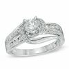 Thumbnail Image 1 of Previously Owned - 3/4 CT. T.W. Diamond Swirl Engagement Ring in 14K White Gold