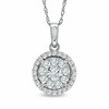 Thumbnail Image 1 of Previously Owned - 1/2 CT. T.W. Multi-Diamond Pendant in 10K White Gold
