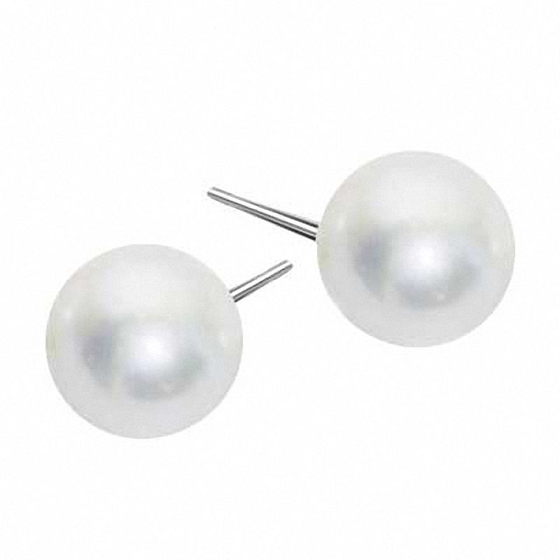 Main Image 1 of Previously Owned-Windsor Pearls® 13.0-14.0mm Freshwater Cultured Pearl Stud Earrings in Sterling Silver