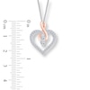 Thumbnail Image 2 of Previously Owned - Ever Us™ 1/4 CT. T.W. Two-Stone Diamond Heart with Infinity Pendant in 14K Two-Tone Gold - 19"