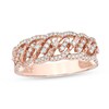 Thumbnail Image 1 of Previously Owned - 1/3 CT. T.W. Diamond Wave Ring in 10K Rose Gold