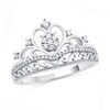 Thumbnail Image 1 of Previously Owned - 1/5 CT. T.W. Composite Diamond Heart Crown Ring in 10K White Gold